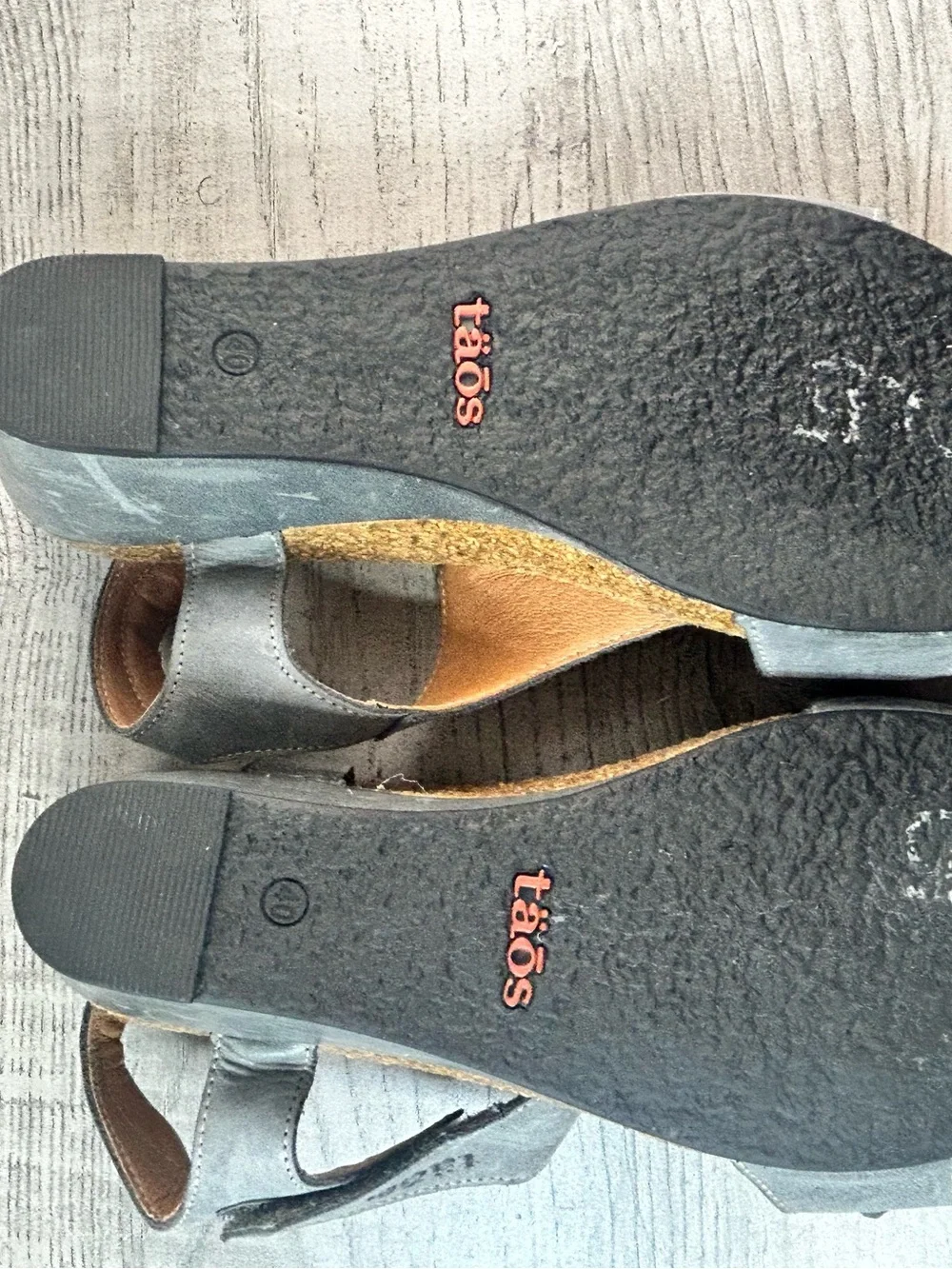 Taos Gray Suede Wedge Sandals - Comfortable Women’s Shoes Size 9-9.5